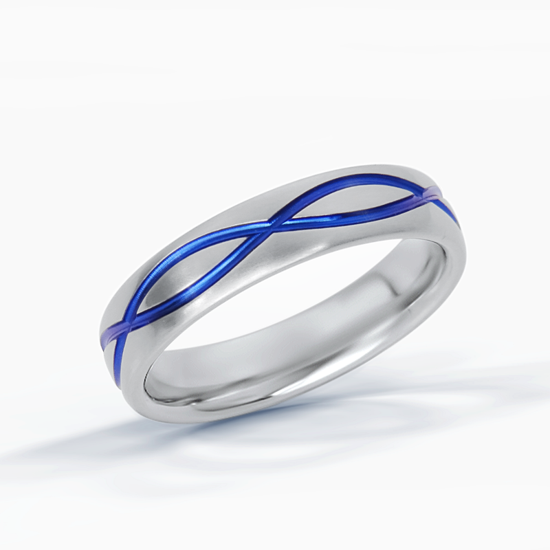 Sterling Silver Engraved Infinity Ring By Hurleyburley man |  notonthehighstreet.com